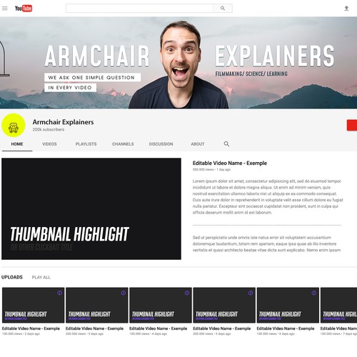 Design a fun Youtube Banner for a learning & filmmaking channel Réalisé par Point Blank