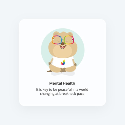 Quokka (the happiest animal in the world) mascot for AI powered wellness app Design by Mara Silva