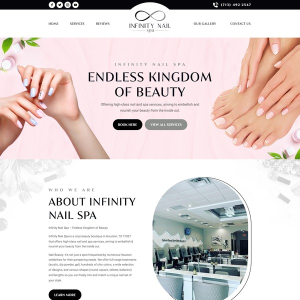Nails Spa Web Design