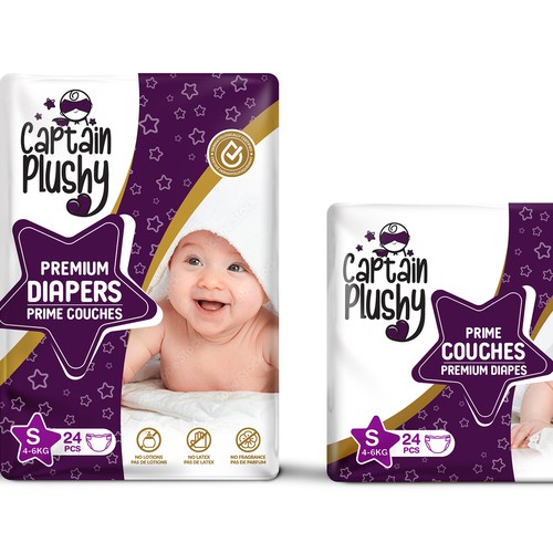 Packaging for playful baby diapers brand Design by Rajith Shantha