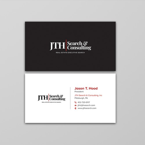 Business Card Design for Executive Search Firm Design by ™SF_Design™