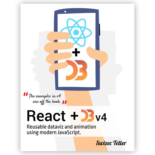 Design a cover for my new book on JavaScript – React+D3v4 | Book cover ...