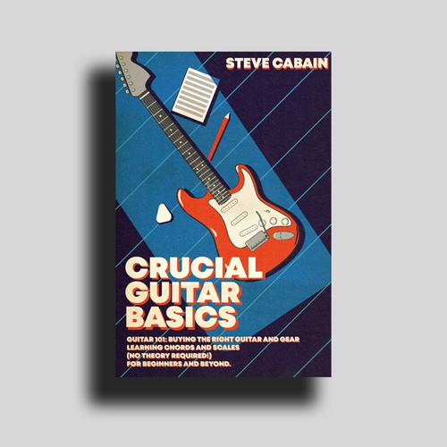 Need a powerful and eye catching design for a book about guitar. Design by D-F-A