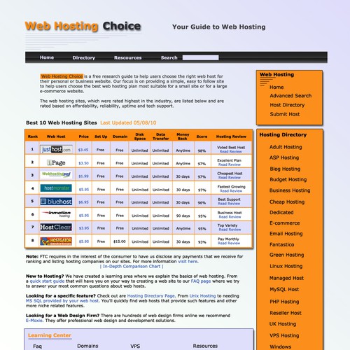 Redesign WebHostingChoice.com Design by r_schel