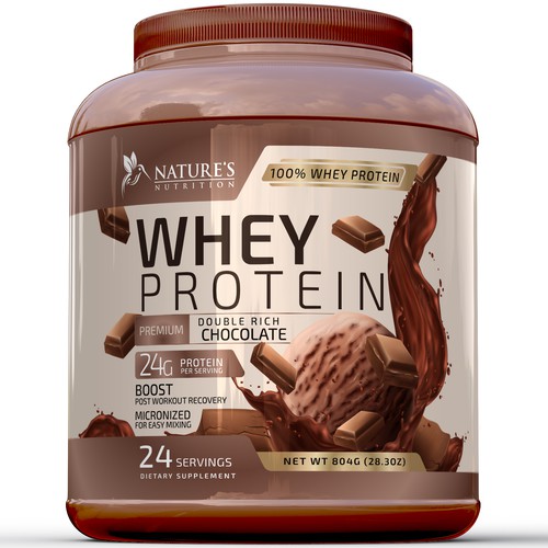 Tasty Whey Protein Chocolate Design Needed for Nature's Nutrition Design by R O S H I N