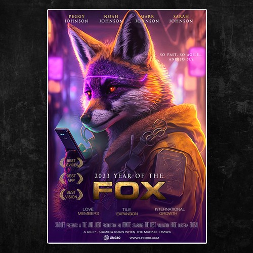 Life360 2023 Year of the Fox Poster Design by SalarSeif