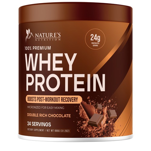 Diseño de Tasty Whey Protein Chocolate Design Needed for Nature's Nutrition de UnderTheSea™