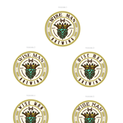 Create original Logo for Wise Man Brewing. Design by Zotty