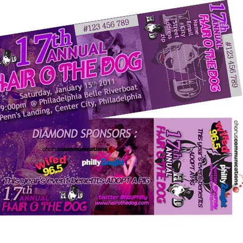 Black Tie Event Ticket Design Design by restuaditya