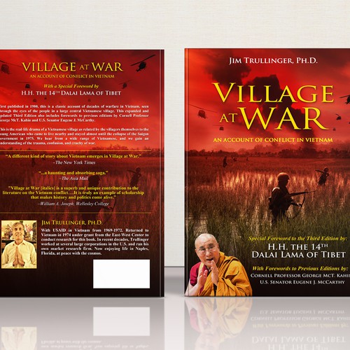 Cover for Third Edition of Classic Work on the Vietnam War. Special Foreword by H.H. the Dalai Lama. Design réalisé par Rav Astra