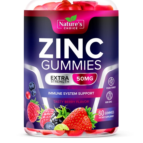 Design di Tasty Zinc Gummies design needed for Nature's Choice di TUNSAY