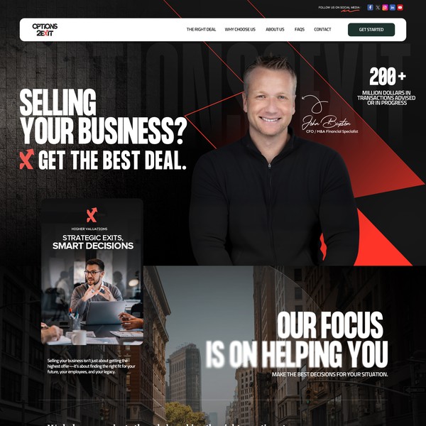 Personal Website Design for private equity deals