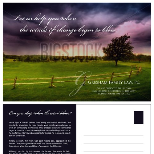 Gresham Family Law, PC needs a new postcard or flyer Design by Strudel