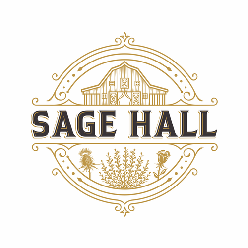 Sage Hall - Country Swing Dance & Wedding Venue Logo Design réalisé par IrfanSe