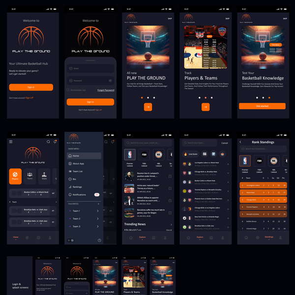 Design by kkriss titled "Basketball app"