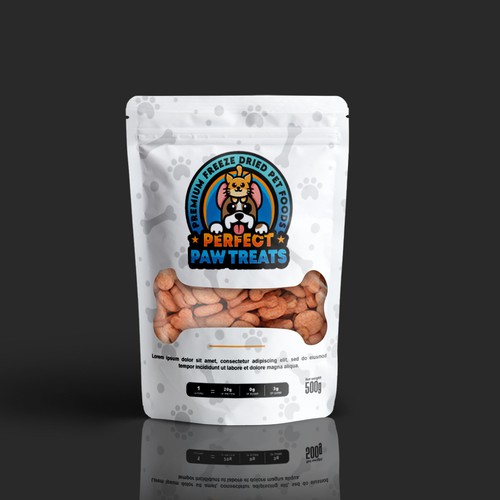 Perfect Paw Treats Modern & Vibrant Happy Logo Diseño de Vironnik