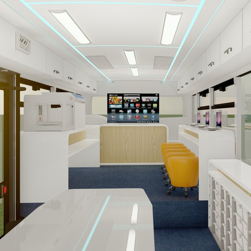 mobile scientific and technological bus (3d) Design by Gaeah