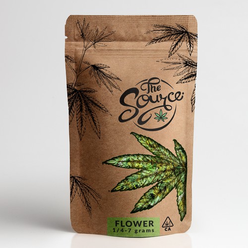 Cannabis Flower Bag Design Design by Sashkica