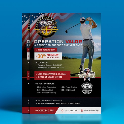 FLYER - Veteran's Charity Golf Tournament Design by Bulls EYE