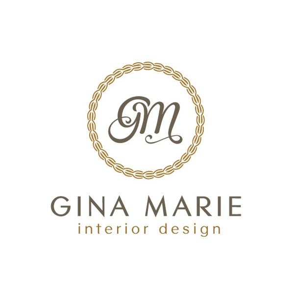  high-end logo for Gina Marie Interior Design.