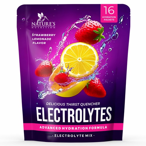 Refreshing Hydration Electrolytes Design Needed for Nature's Nutrition Design by GenScythe