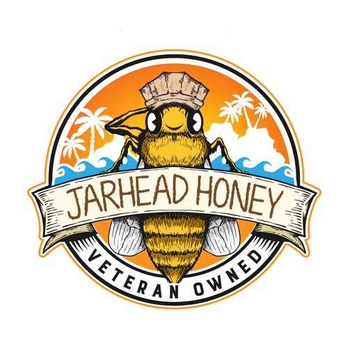 Exciting and Fun Honey Logo with ties to the Marine Corps Design réalisé par AlarArtStudio™