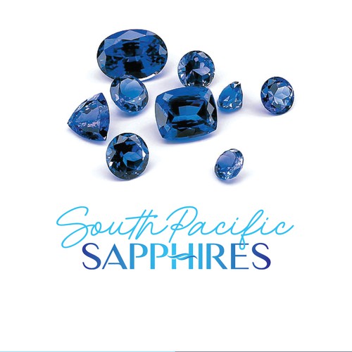 Logo for fine jewelry collection created with multi colored (Blue, Green, Parti) AUS sapphires Design by PXRon