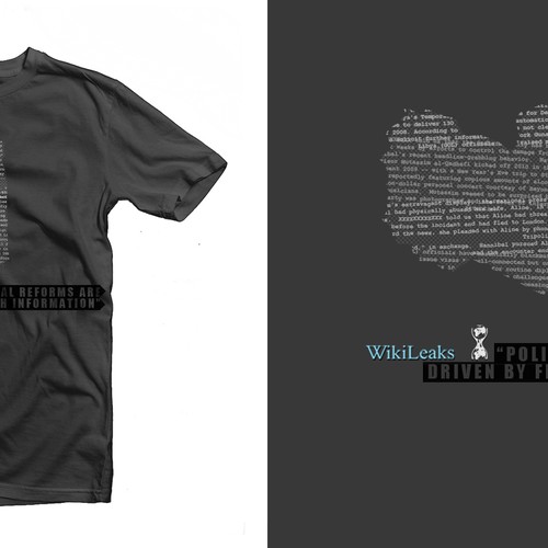 New t-shirt design(s) wanted for WikiLeaks Réalisé par stvincent