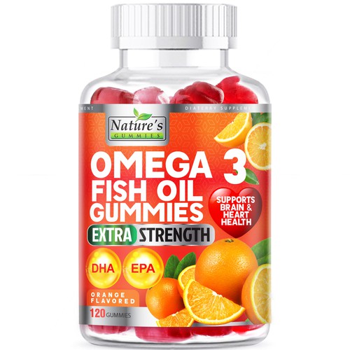 Tasty Omega 3 Fish Oil Gummies Design needed for Nature's Gummies Design réalisé par agooshe