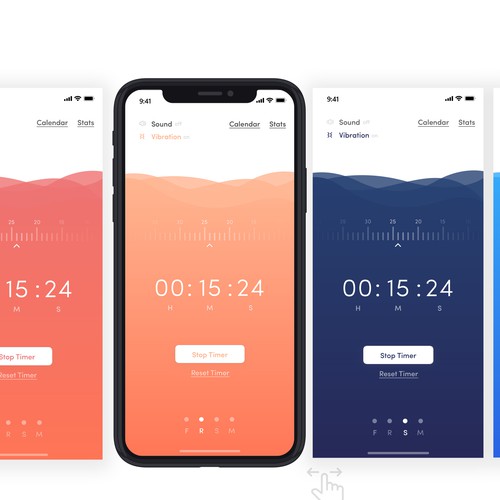 Interface Designs for Timer/Meditation app Design by Volodymyr Boiarinov