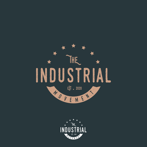 Diseño de VINTAGE INDUSTRIAL PODCAST LOGO de nutronsteel