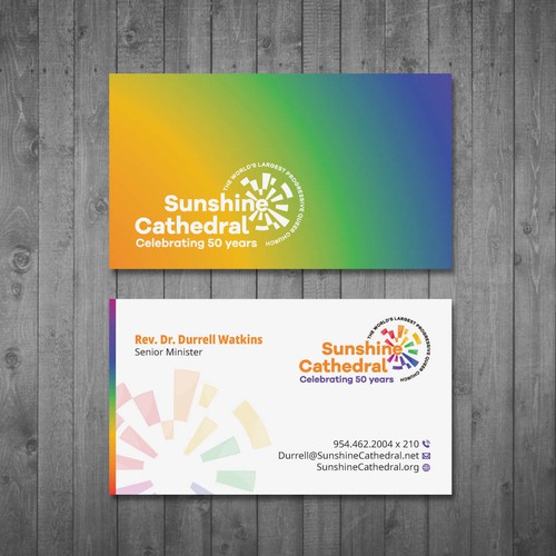 Business Card for Growing Progressing LGBTQ Church Design by Tcmenk