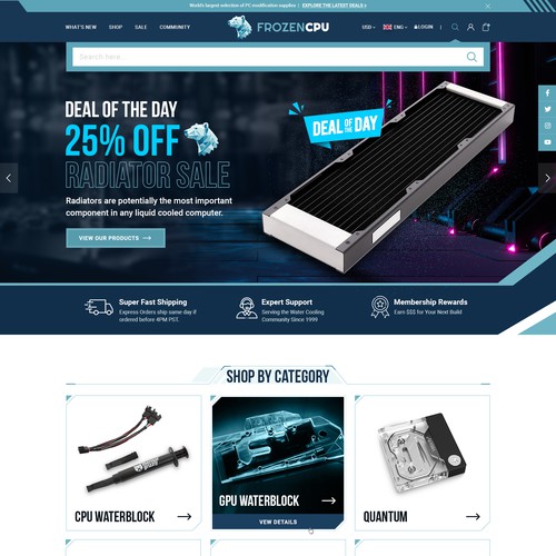Design Homepage for World's Largest Store for PC Performance Parts Design by Jasmin_A (AMPLE)