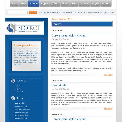 $355 WordPress design- SEO Consulting Site デザイン by ckolic