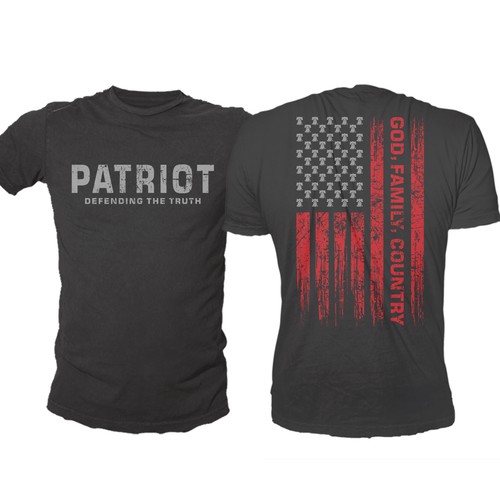 Develop a patriotic shirt that represents: The individual patriot, God, Family, Country Design by -Diamond Head-