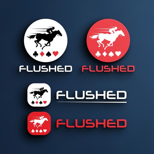 Flushed Icon Logo Design by Unique V Designs