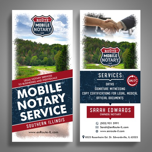 Rustic Professional Mobile Notary Design Postcard Flyer Or Print Contest 99designs