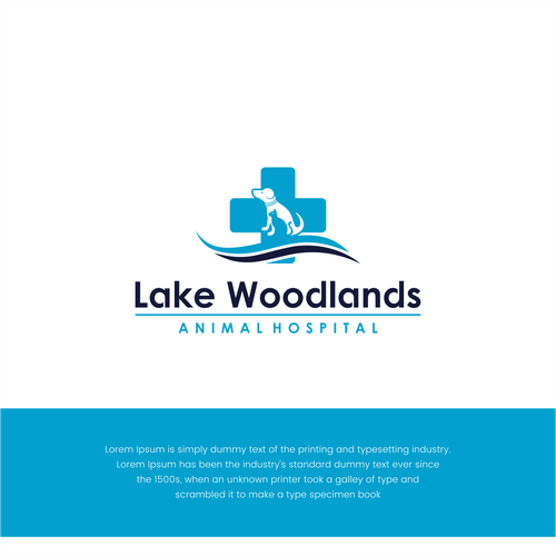 Veterinary logo design for a small animal hospital located next to a lake! Design by amarta_art®