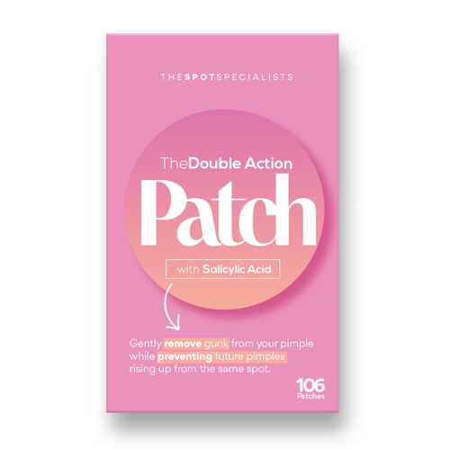 Pimple Patch PACKAGING to appeal to FEMALE BEAUTY user Design by intanamir