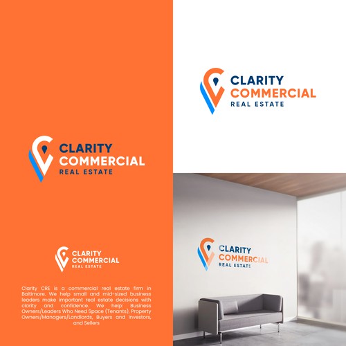 Logo + Brand Guide for Clarity Commercial Real Estate Design by Dadisigner