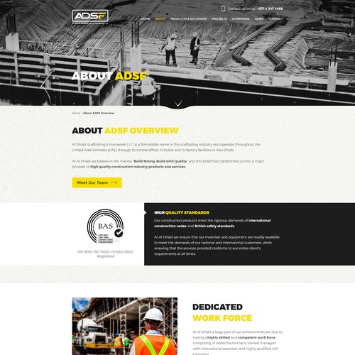 Construction Company Website Design Diseño de teardrops285