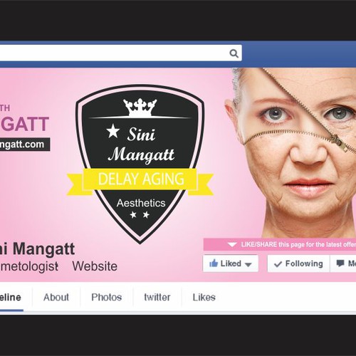 コンペ「Create an attractive minimalist facebook cover page for a cosmetologist」のデザイン by CREATIVE NINJA ✅さん 