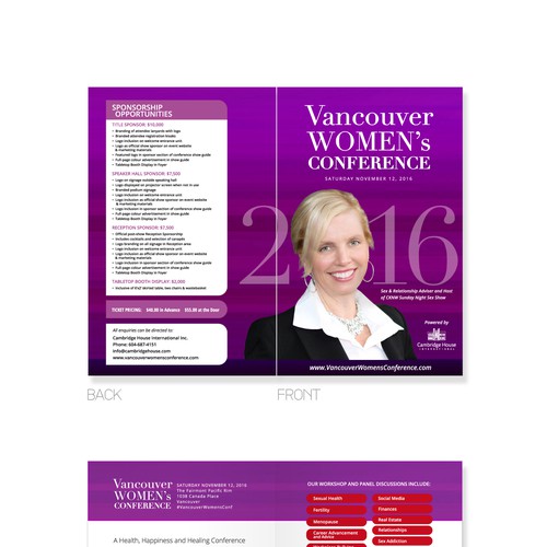 Vancouver Women's Conference Brochure Diseño de Luc.it