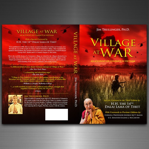 Cover for Third Edition of Classic Work on the Vietnam War. Special Foreword by H.H. the Dalai Lama. Design réalisé par Rav Astra