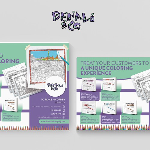 Designs | Coloring Book Publisher Needs Unique Sales Flyer | Postcard ...