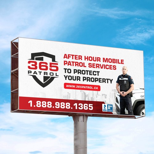 I need a billboard design for a Security Guard Company Design by RED DOT