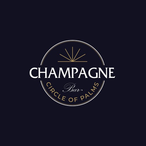 Luxury and modern Champagne Bar logo Design réalisé par Neutra™