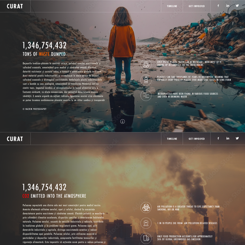 Earth in Focus: A Transformative  Web Experience Highlighting Waste, Pollution, and Sustainability Design by nazdesigns7