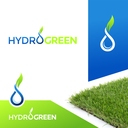 Sleek bold logo for hydroseeding company water droplet/grass Design réalisé par Zaikh Fayçal