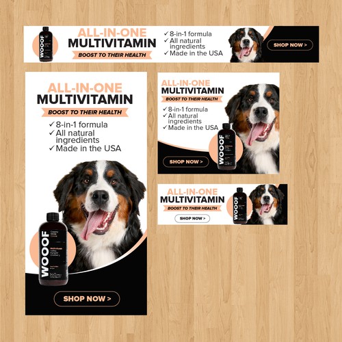 WOOOF Dog Multivitamin banner ads Design by Graphics House